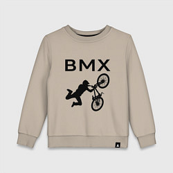 Свитшот хлопковый детский Велоспорт BMX Z, цвет: миндальный