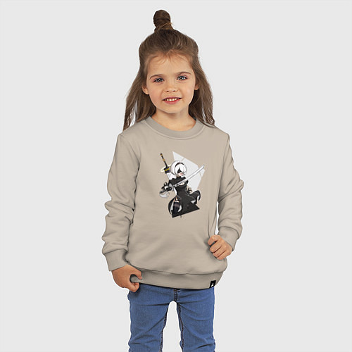 Детский свитшот Nier Automata / Миндальный – фото 3