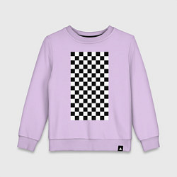 Свитшот хлопковый детский Шахматный пол, цвет: лаванда