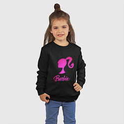 Свитшот хлопковый детский Барби, цвет: черный — фото 2