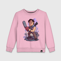 Свитшот хлопковый детский Эш, цвет: светло-розовый