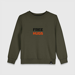 Детский свитшот Free,hugs,бесплатные,обнимашки