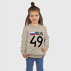 Свитшот хлопковый детский RUS 49, цвет: миндальный — фото 2