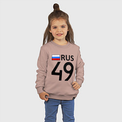 Свитшот хлопковый детский RUS 49, цвет: пыльно-розовый — фото 2