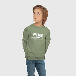 Свитшот хлопковый детский FIVB ВОЛЕЙБОЛ, цвет: авокадо — фото 2