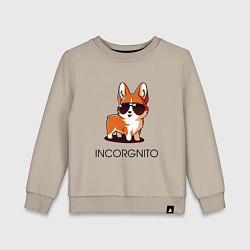 Свитшот хлопковый детский ИНКОРГНИТО, цвет: миндальный