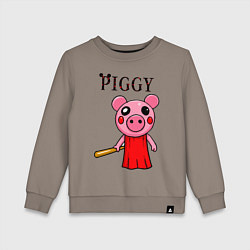 Свитшот хлопковый детский ROBLOX PIGGY, цвет: утренний латте