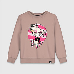 Свитшот хлопковый детский ОТЕЛЬ ХАЗБИН, цвет: пыльно-розовый