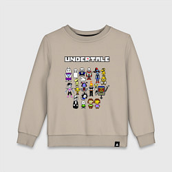 Свитшот хлопковый детский UNDERTALE, цвет: миндальный