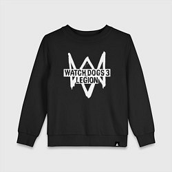 Свитшот хлопковый детский Watch Dogs: Legion, цвет: черный