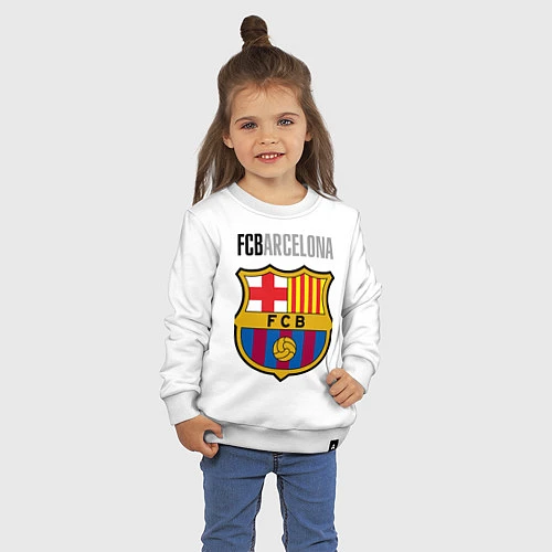 Детский свитшот Barcelona FC / Белый – фото 3