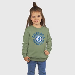 Свитшот хлопковый детский Chelsea FC, цвет: авокадо — фото 2