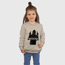 Свитшот хлопковый детский Watch dogs 2 Z, цвет: миндальный — фото 2