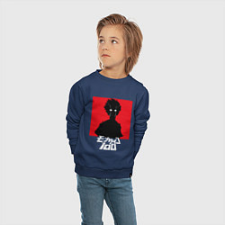 Свитшот хлопковый детский Mob psycho 100 Z, цвет: тёмно-синий — фото 2