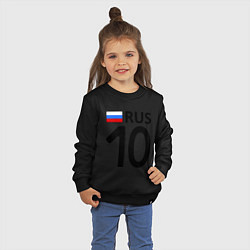 Свитшот хлопковый детский RUS 10, цвет: черный — фото 2
