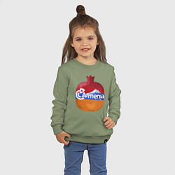 Свитшот хлопковый детский Армения, цвет: авокадо — фото 2