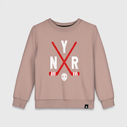 Свитшот хлопковый детский New York Rangers, цвет: пыльно-розовый