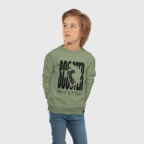 Детский свитшот Самокатер на стиле / Авокадо – фото 4