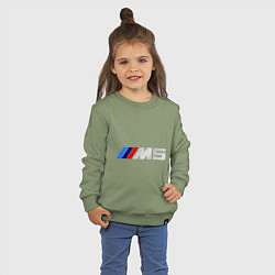 Свитшот хлопковый детский BMW M5, цвет: авокадо — фото 2