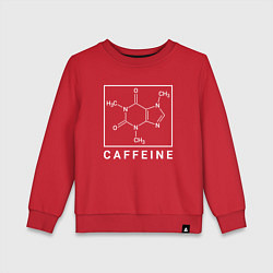 Свитшот хлопковый детский Структура Кофеина, цвет: красный
