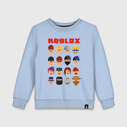 Свитшот хлопковый детский ROBLOX, цвет: мягкое небо