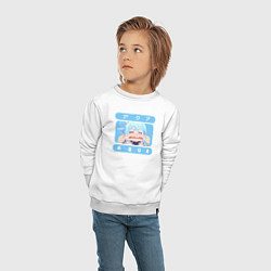 Свитшот хлопковый детский Aqua, цвет: белый — фото 2