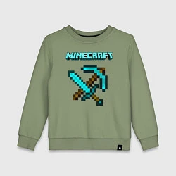 Свитшот хлопковый детский Minecraft, цвет: авокадо