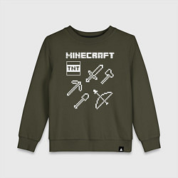 Свитшот хлопковый детский Minecraft, цвет: хаки