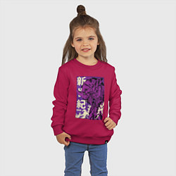 Свитшот хлопковый детский Evangelion Eva-01, цвет: маджента — фото 2