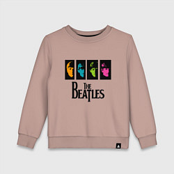 Свитшот хлопковый детский Всемирный день The Beatles, цвет: пыльно-розовый