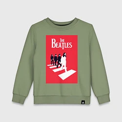 Свитшот хлопковый детский The Beatles, цвет: авокадо