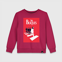 Свитшот хлопковый детский The Beatles, цвет: маджента