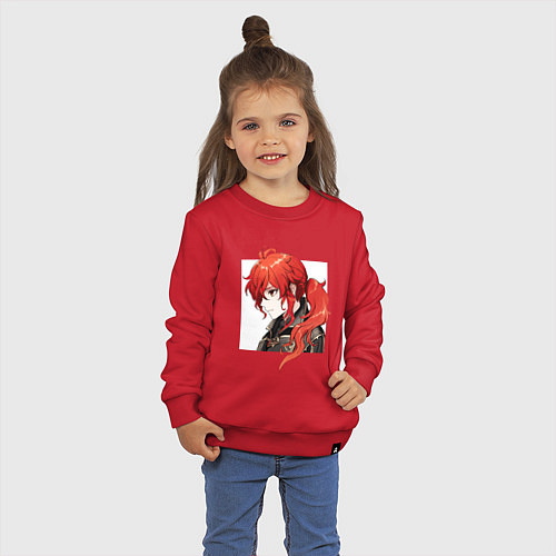 Детский свитшот Дилюк / Красный – фото 3