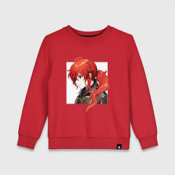 Свитшот хлопковый детский Дилюк, цвет: красный
