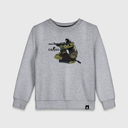 Свитшот хлопковый детский CS:GO, цвет: меланж