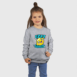 Свитшот хлопковый детский Easy Peasy Lemon Squeezy, цвет: меланж — фото 2