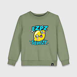 Свитшот хлопковый детский Easy Peasy Lemon Squeezy, цвет: авокадо