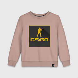 Свитшот хлопковый детский CS GO Z, цвет: пыльно-розовый
