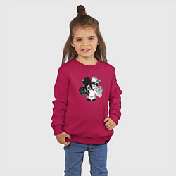 Свитшот хлопковый детский Аста, цвет: маджента — фото 2