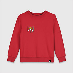 Свитшот хлопковый детский One piece, цвет: красный
