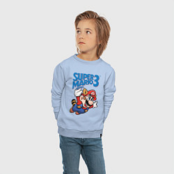 Свитшот хлопковый детский Mario 3, цвет: мягкое небо — фото 2