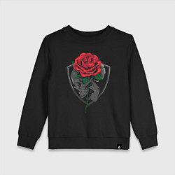 Свитшот хлопковый детский Skull&Rose, цвет: черный