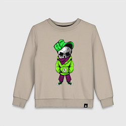 Свитшот хлопковый детский Skoda Skull Z, цвет: миндальный