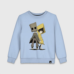 Свитшот хлопковый детский Little Nightmares, цвет: мягкое небо