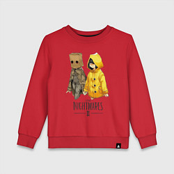 Свитшот хлопковый детский Little Nightmares 2, цвет: красный