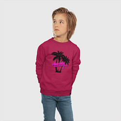 Свитшот хлопковый детский GTA Vice City, цвет: маджента — фото 2