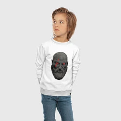 Свитшот хлопковый детский Kratos ART, цвет: белый — фото 2