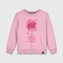 Свитшот хлопковый детский Pink paradise, цвет: светло-розовый