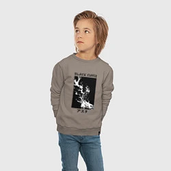 Свитшот хлопковый детский Черный клевер Аста, цвет: утренний латте — фото 2
