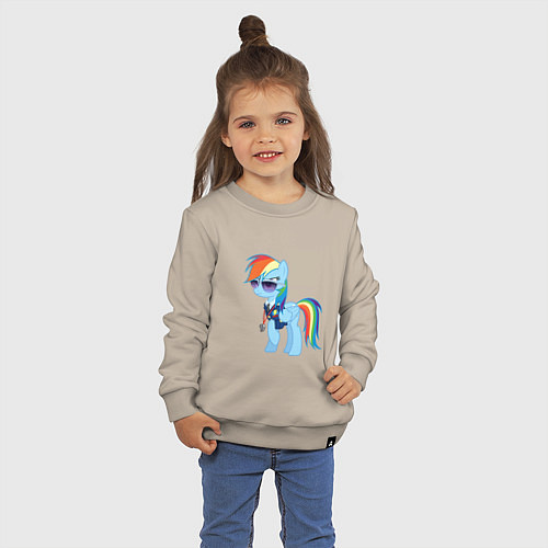 Детский свитшот Pony - Rainbow Dash / Миндальный – фото 3